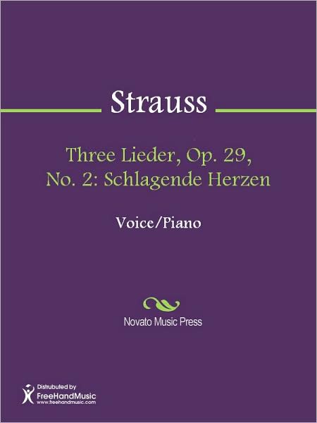 Three Lieder, Op. 29, No. 2: Schlagende Herzen