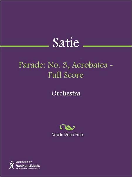 Parade: No. 3, Acrobates - Full Score