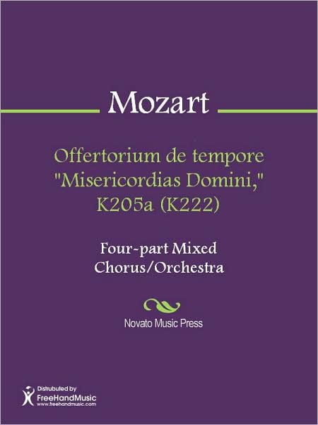 Offertorium de tempore "Misericordias Domini," K205a (K222)