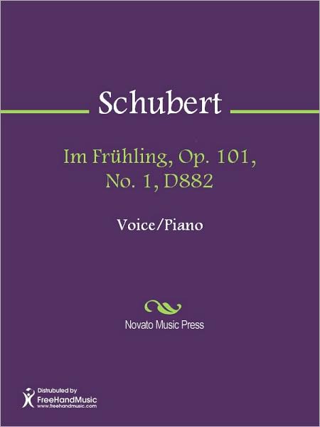 Im Fruhling, Op. 101, No. 1, D882
