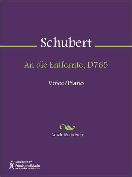An die Entfernte, D765
