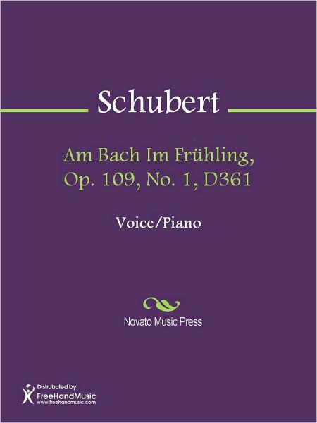 Am Bach Im Fruhling, Op. 109, No. 1, D361