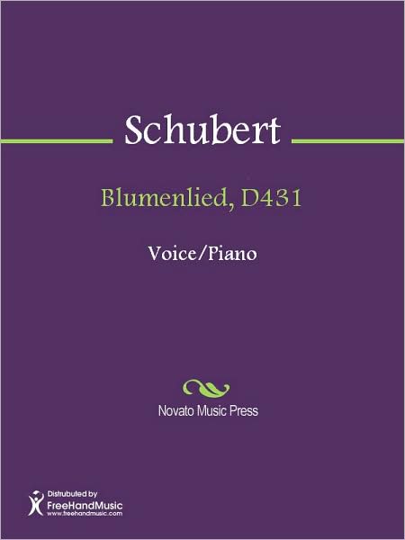 Blumenlied, D431