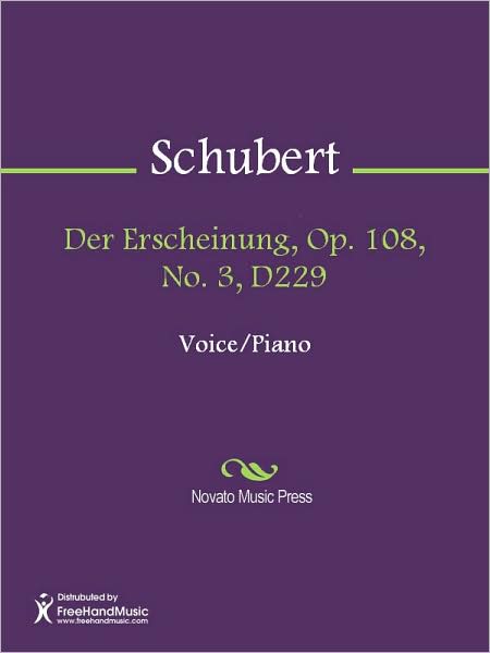 Der Erscheinung, Op. 108, No. 3, D229