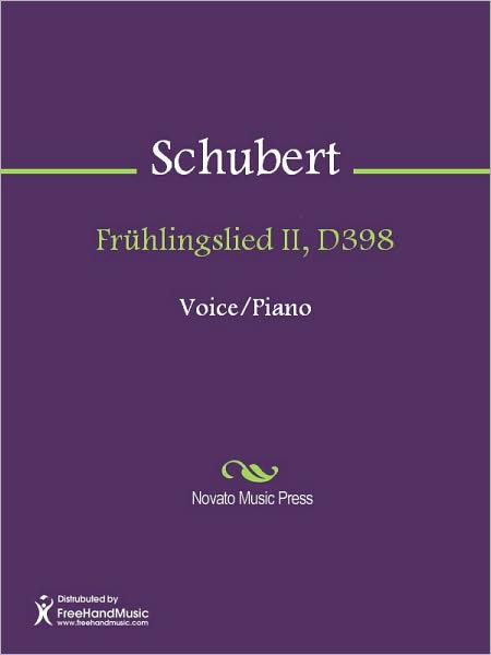 Fruhlingslied II, D398