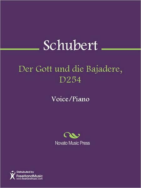 Der Gott und die Bajadere, D254