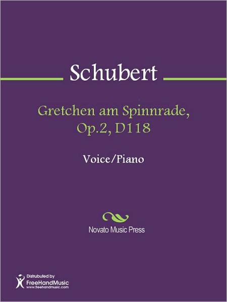 Gretchen am Spinnrade, Op.2, D118