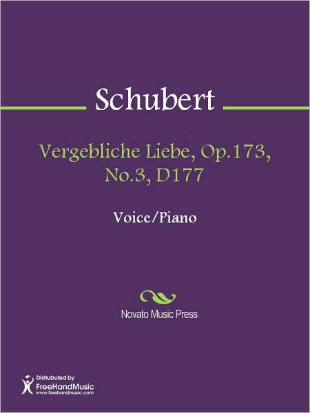 Vergebliche Liebe, Op.173, No.3, D177