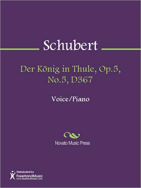 Der Konig in Thule, Op.5, No.5, D367
