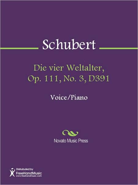 Die vier Weltalter, Op. 111, No. 3, D391