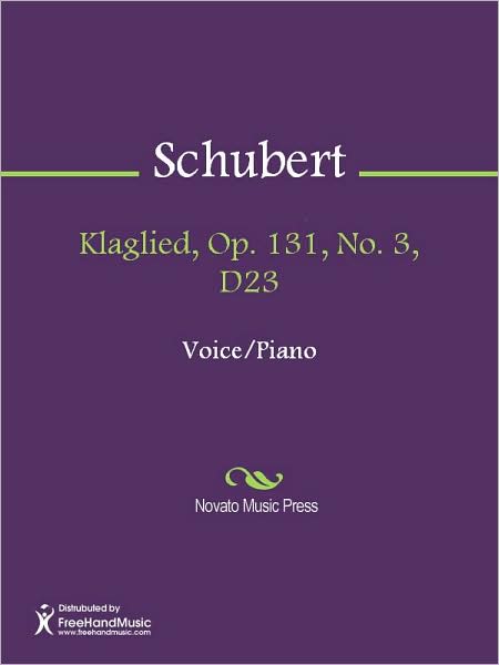 Klaglied, Op. 131, No. 3, D23