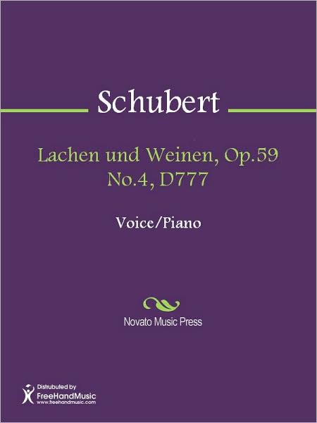 Lachen und Weinen, Op.59 No.4, D777