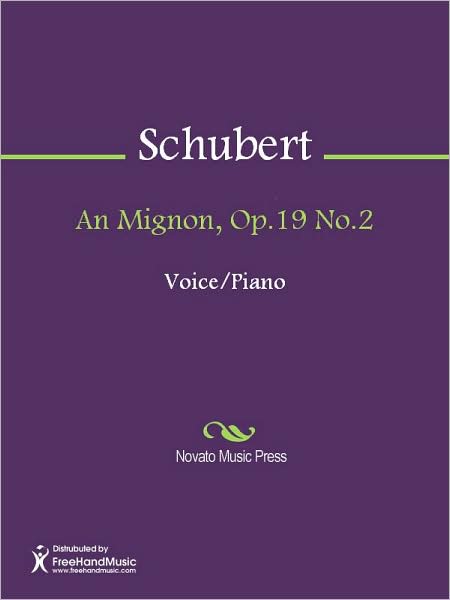 An Mignon, Op.19 No.2