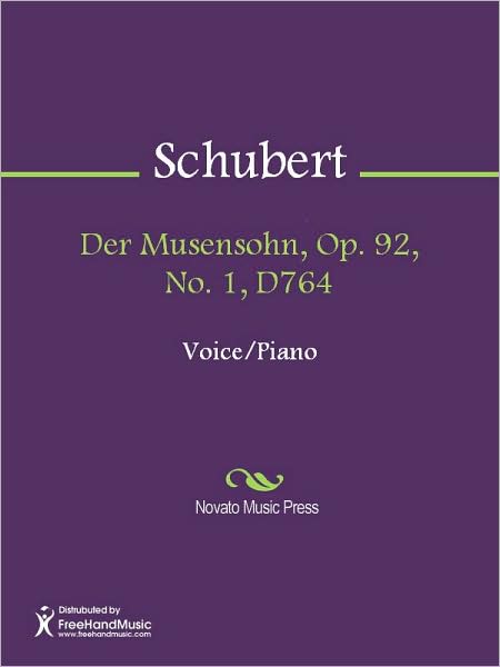 Der Musensohn, Op. 92, No. 1, D764