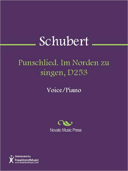 Punschlied. Im Norden zu singen, D253