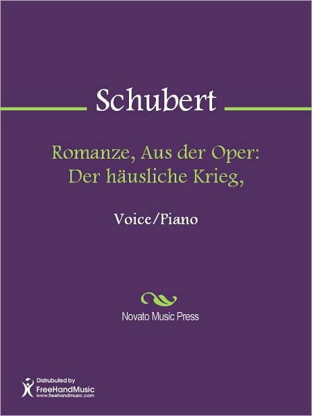 Romanze, Aus der Oper: Der hausliche Krieg,