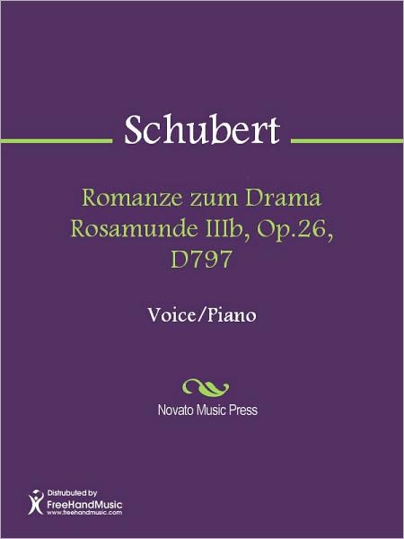 Romanze zum Drama Rosamunde IIIb, Op.26, D797