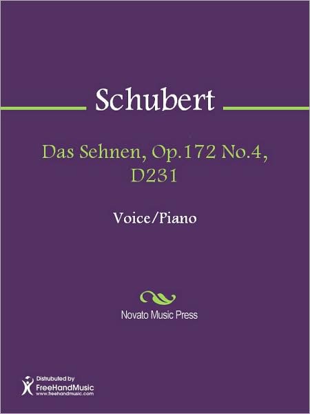Das Sehnen, Op.172 No.4, D231