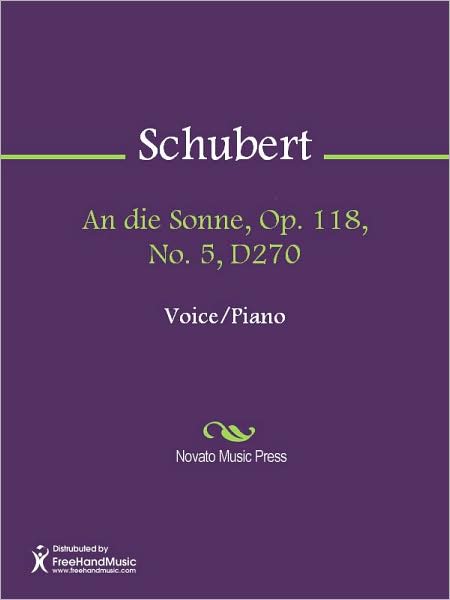 An die Sonne, Op. 118, No. 5, D270