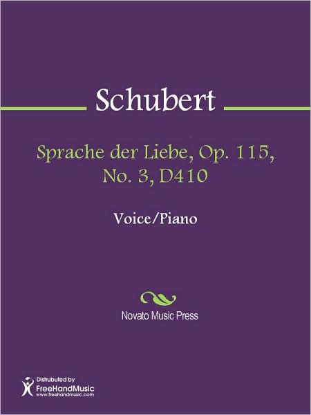 Sprache der Liebe, Op. 115, No. 3, D410
