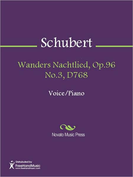 Wanders Nachtlied, Op.96 No.3, D768