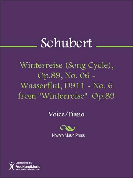 Winterreise (Song Cycle), Op.89, No. 06 - Wasserflut, D911 - No. 6 from "Winterreise" Op.89