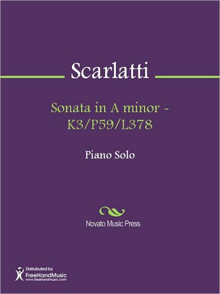 Sonata in A minor - K3/P59/L378