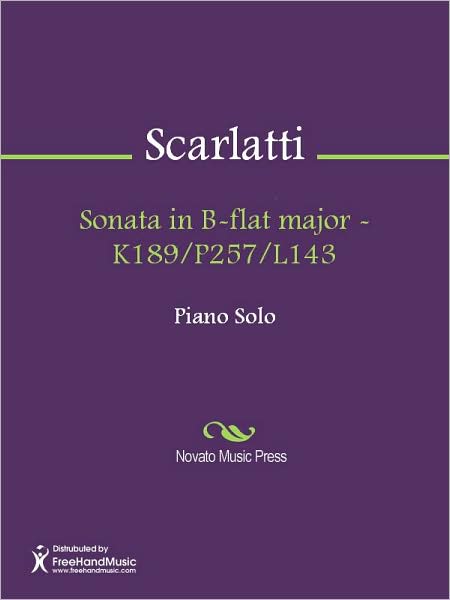 Sonata in B-flat major - K189/P257/L143