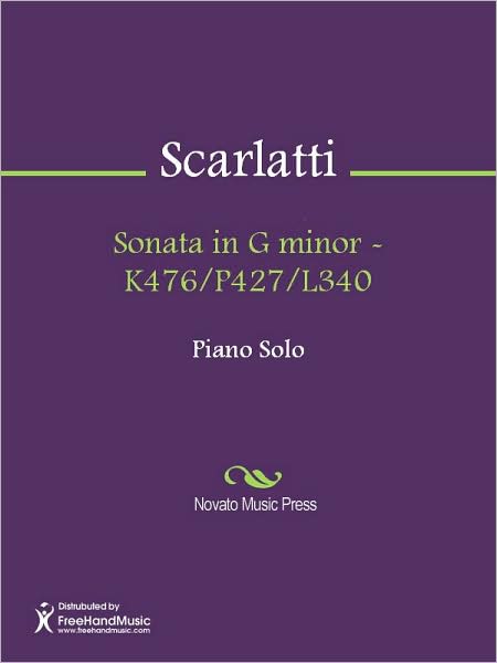 Sonata in G minor - K476/P427/L340