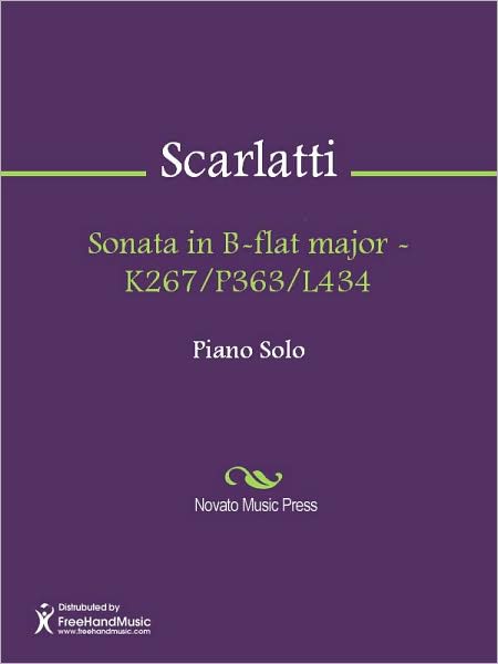 Sonata in B-flat major - K267/P363/L434