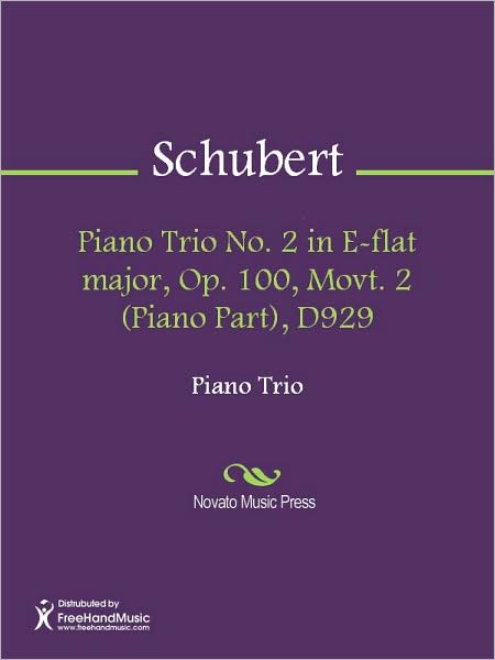 Piano Trio No. 2 in E-flat major, Op. 100, Movt. 2 (Piano Part), D929