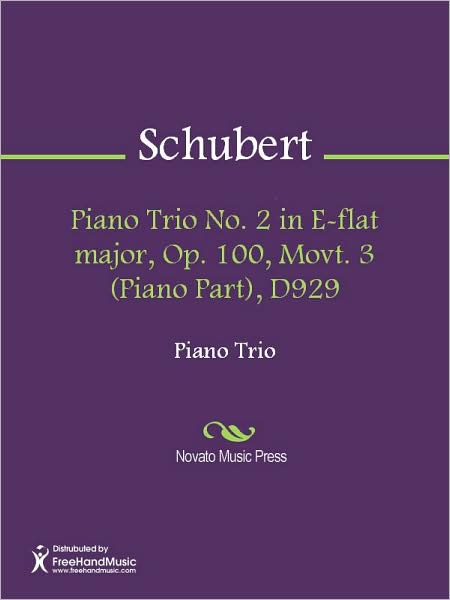 Piano Trio No. 2 in E-flat major, Op. 100, Movt. 3 (Piano Part), D929
