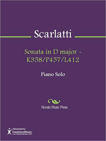 Sonata in D major - K358/P457/L412