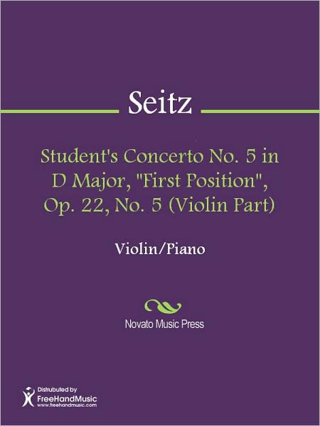 Student's Concerto No. 5 in D Major, "First Position", Op. 22, No. 5 (Violin Part)