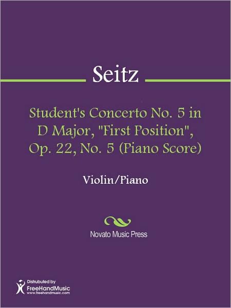 Student's Concerto No. 5 in D Major, "First Position", Op. 22, No. 5 (Piano Score)
