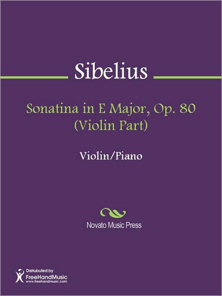 Sonatina in E Major, Op. 80 (Violin Part)