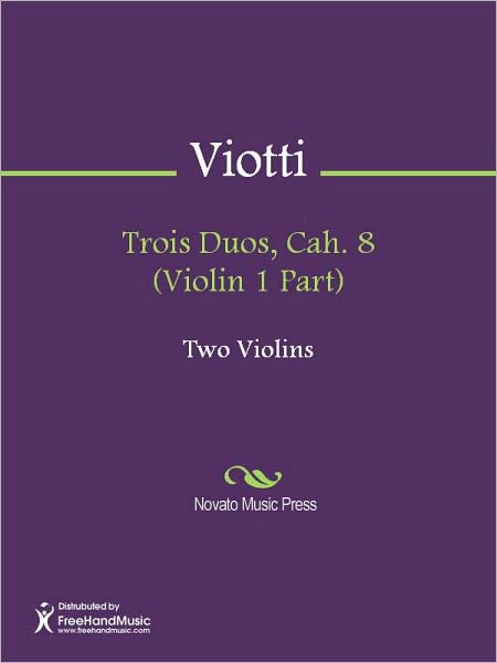 Trois Duos, Cah. 8 (Violin 1 Part)