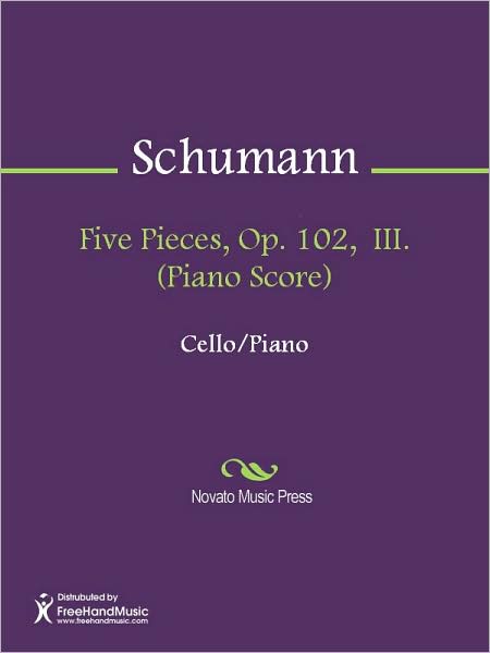 Five Pieces, Op. 102, III. (Piano Score)