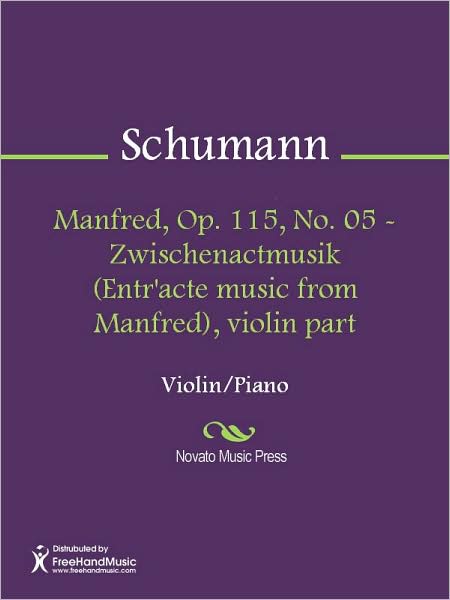 Manfred, Op. 115, No. 05 - Zwischenactmusik (Entr'acte music from Manfred), violin part