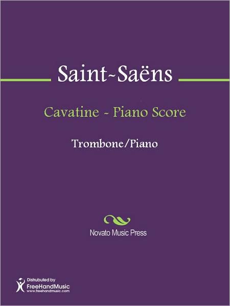 Cavatine - Piano Score