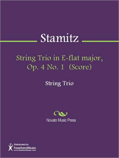 String Trio in E-flat major, Op. 4 No. 1 (Score)