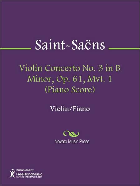 Violin Concerto No. 3 in B Minor, Op. 61, Mvt. 1 (Piano Score)