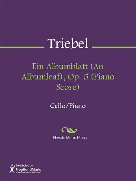 Ein Albumblatt (An Albumleaf), Op. 5 (Piano Score)