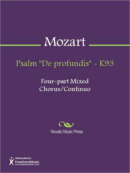 Psalm "De profundis" - K93