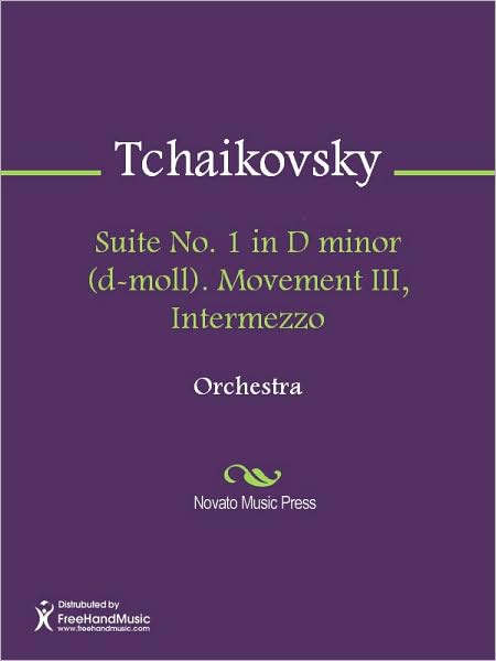 Suite No. 1 in D minor (d-moll). Movement III, Intermezzo
