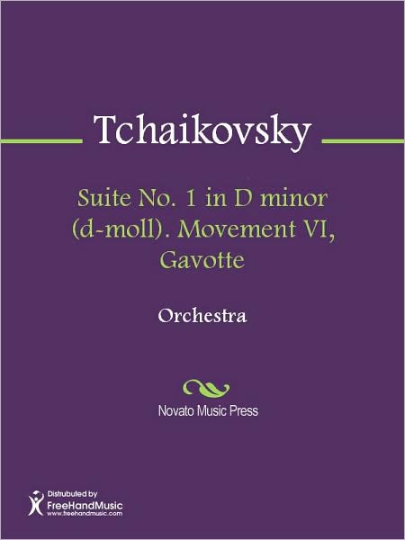 Suite No. 1 in D minor (d-moll). Movement VI, Gavotte