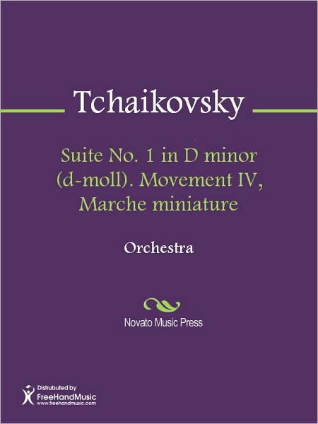 Suite No. 1 in D minor (d-moll). Movement IV, Marche miniature