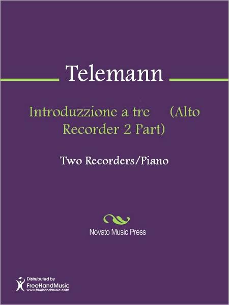 Introduzzione a tre (Alto Recorder 2 Part)