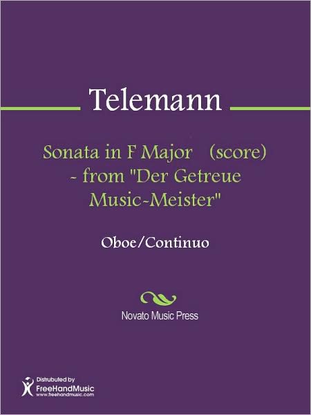 Sonata in F Major (score) - from "Der Getreue Music-Meister"