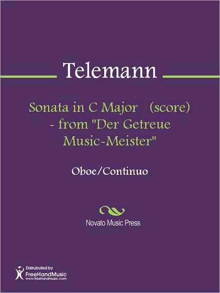 Sonata in C Major (score) - from "Der Getreue Music-Meister"